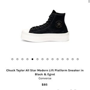 Chuck Taylor All Star Modern Lift Platform Sneaker in Black & Egret